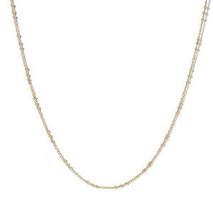 NWT Quay Australia Small World Necklace 16" 14K Gold Plated Chain w/ Mini Orbs